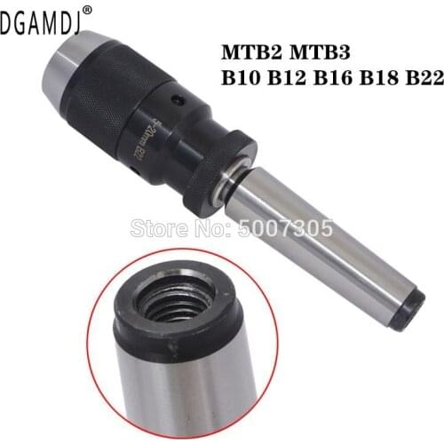 1SET morse cone M10 M12 MT2 MT3 B10 B12 B16 B18 B22 Drill Chuck Self Tighten Drill Chuck Light Duty Taper cnc machine
