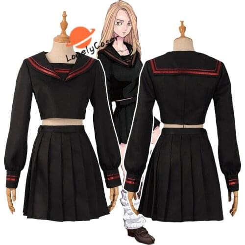 Anime Tokyo Revengers Shiba Yuzuha Cosplay Costume Skirt Suit Sailor School Uniform Dress Girls Women Halloween Part Role Play