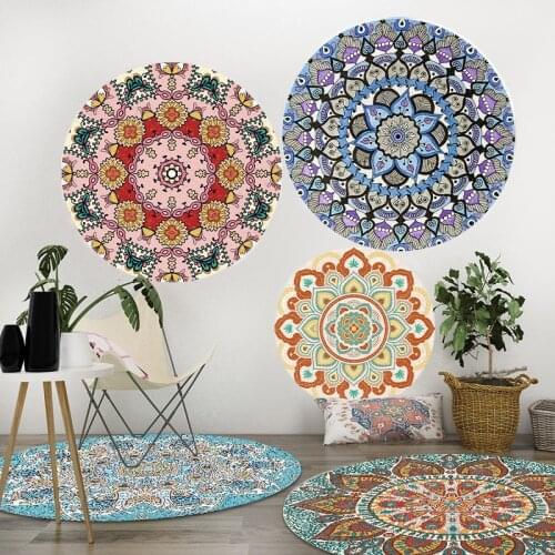 American Retro Round Carpet Nordic Bedside Carpet Bedroom Rugs Carpets for Living Room Tapetes De Sala Outdoor Rug