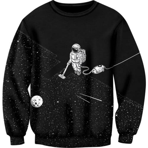 2021 Men 3D Sweatshirts Space Vacuum Cleaner Robot 3D Print Fashion Jumpers Pullovers Streetwear Tracksuit Tops Hoody