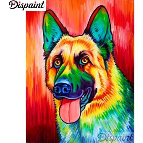 Dispaint Full Square/Round Drill 5D DIY Diamond Painting "Color dog" Embroidery Cross Stitch 3D Home Decor A10968