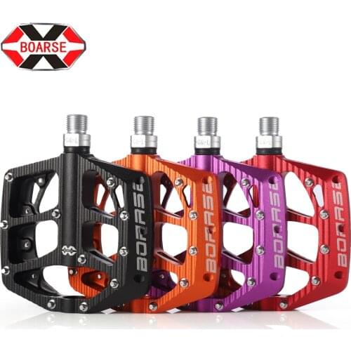 BOARSE New Bicycle Pedals MTB Aluminium-alloy Ultralight 4 Colors Big Foot Road Bike Bearings Pedals Mountain Bike Parts