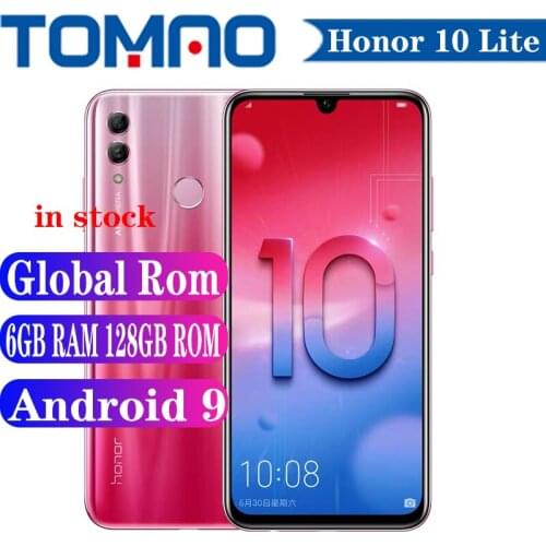 Original Honor 10 Lite Mobile Phone HiSilicon Kirin 710 Octa Core Android 9.0 6.21" FHD 2340X1080 24MP AI Camera Google Play