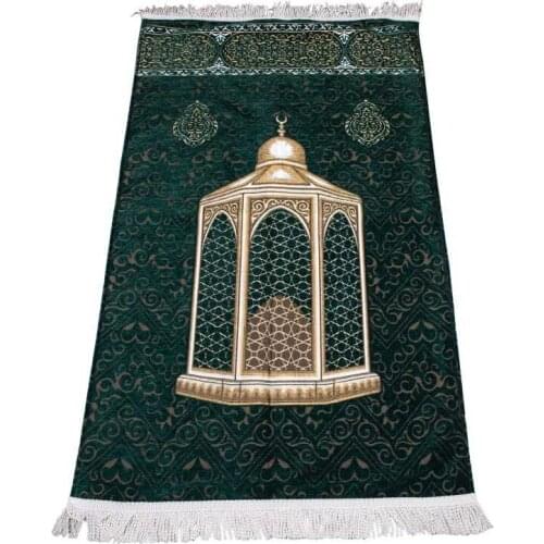 Authority-the Abraham Pattern Luxury Prayer Rug-Green