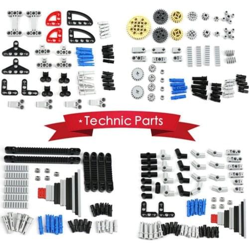 Technical Building Blocks Bricks Architecture Educational Toys for Children MOC Robots Car replacement Beam Gear Axle Connectors