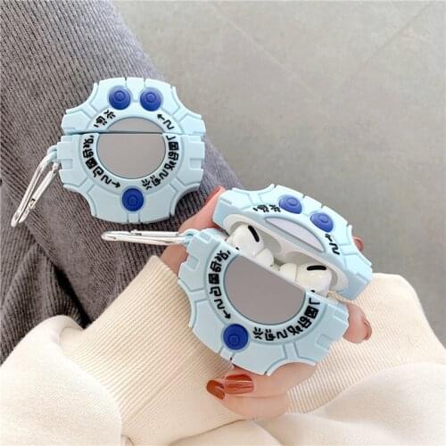 3D Cute Cartoon Digimon Monster Digivice Headphone Cases For Apple Airpods 1 2 Pro Soft Silicone Earphone Protection Cover Case