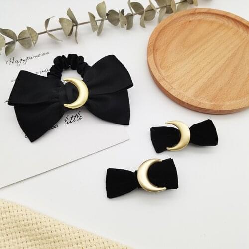 Lolita Bowknot Girls Hair Tie Sailor Moon Velvet Women Hair Rope Kawaii Dark Cool Girls Hairpin Set Japanese Fashion Hairband