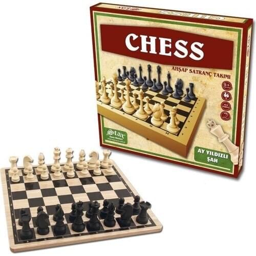 Star Chess Wooden CHESS SET Plastic Chess Stone CHESS SET SHIPS FROM TURKEY