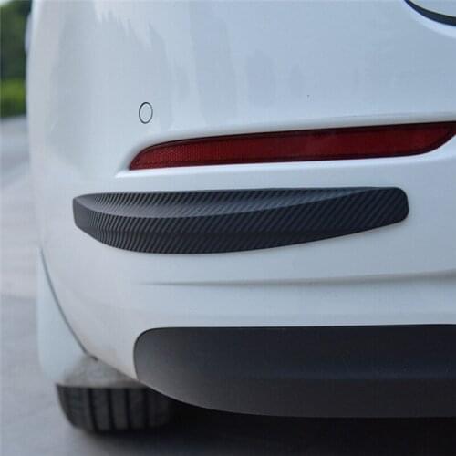 1Pair 40.7 x 5.2cm Car Bumper Protector Corner Guard Anti- Scratch Strips Sticker Rubber Protection Body Protector Sticker