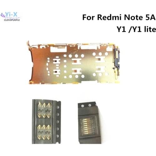 10pcs/lot Micro nano SIM Card SD card Slot Reader Holder Connector Socket for Xiaomi Redmi Note 5A Prime / Y1/ Y1 lite