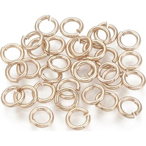 100pcs 4mm 5mm Brass Open Jump Rings Light Gold Color Split Rings for DIY Jewelry Making