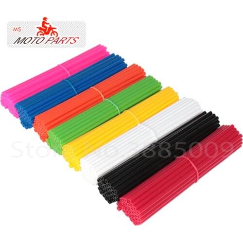 36Pcs Motorcycle Dirt Bike Wheel Rim Spoke Skins Covers Wrap Tubes Decor Protector Kit Motorcycle protection Car styling