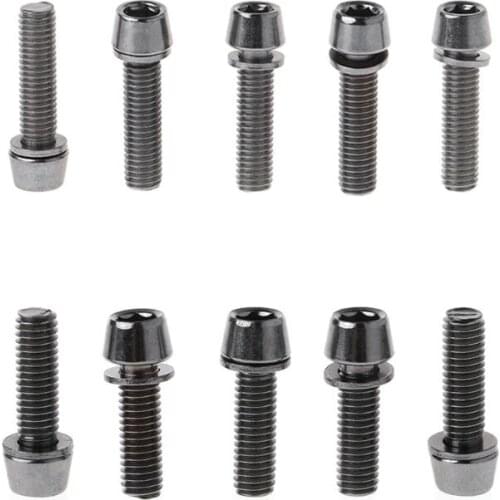 5pcs Bicycle Screw M5x20mm / M6x20mm With Spacer Stem Riser Parts MTB Road Bike N0PC