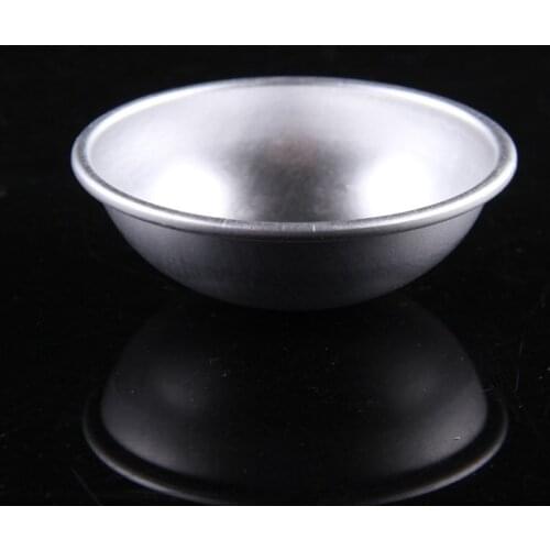 500pcs/lot 4.5cm 5.5cm 6.5cm 8cm 9cm 10cm Outside diameter 3D Aluminum Sphere Bath Bomb Cake Pan Tin Baking Pastry Ball Mold