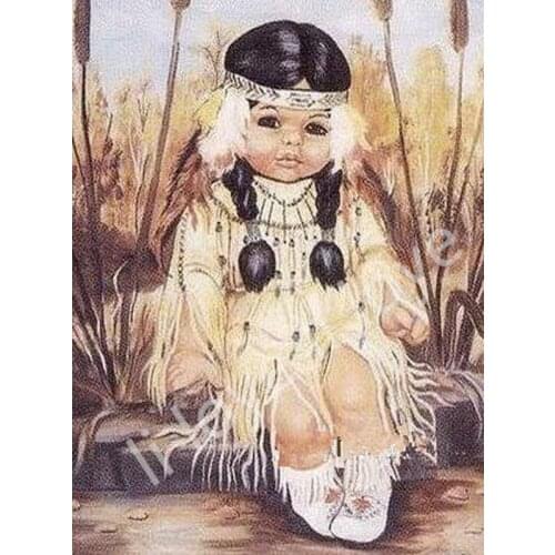 5D DIY Diamond Painting Indian girl Full Diamond Embroidery icon Diamond Mosaic Picture Of Rhinestones Decoration Painting FZ645