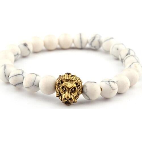 8mm white Punk multicolor Agate Chakra Healing Reiki Buddha Yoga Bracelet elastic adjustable Volcanic Stone Bangles tgf24