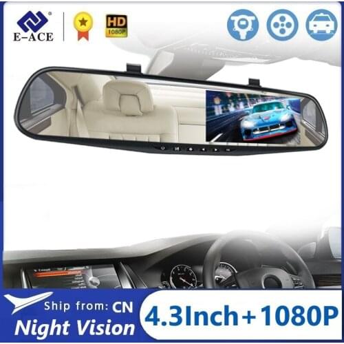 ACCEO Car Dvr Mirror Dash Cam Dual Len Rear View Mirror FHD 1080P Auto Dashcam Video Recorder Registrator With Rear View Camera