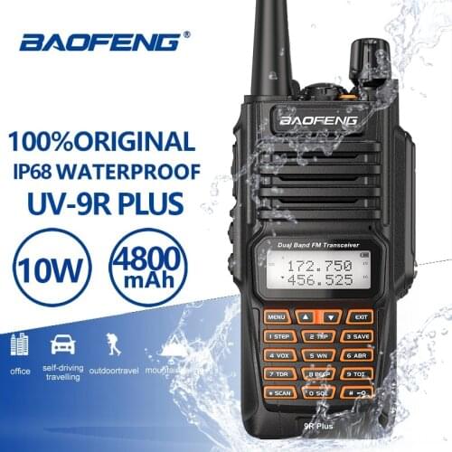 Baofeng UV-9R PLUS 10W Walkie Talkies Waterproof Portable CB Ham Radio Transceiver VHF UHF Two Way Radios uv9r plus Hunt 10-50km