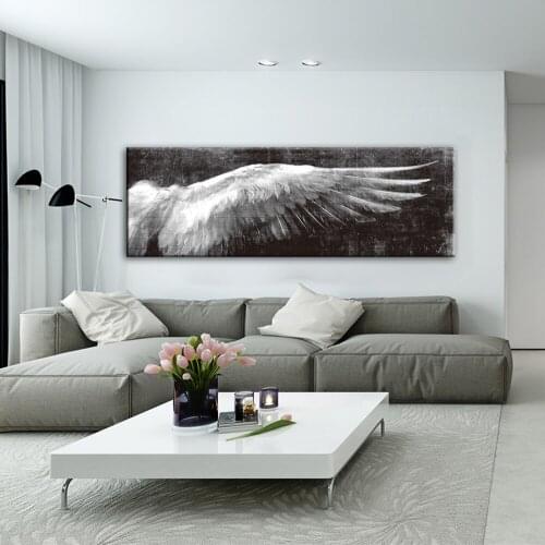 Prints Black And White Wall Art Angel Wings Vintage Wall Posters Canvas Paintings Wings Pop Art Wall Picture For Living Room
