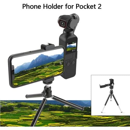 Phone Holder Stand for Pocket 2 Aluminum Alloy Tripod Metal Handheld Gimbal Camera Stabilizer Connector Mount Adapter Accessory