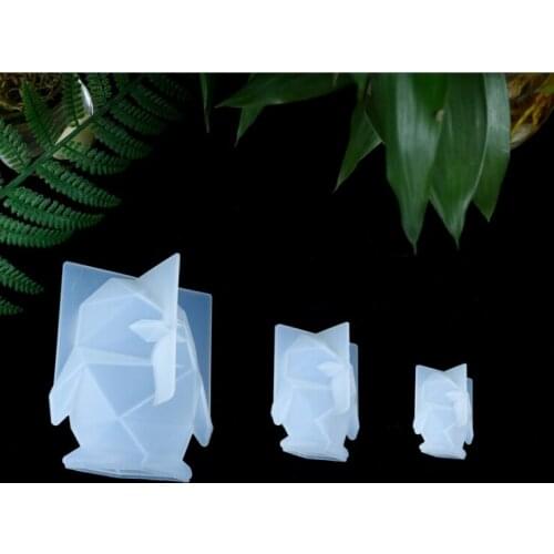 DIY Crystal Epoxy Animal Penguin 3D Three-dimensional Cut Silicone Mold Making Decoration Table