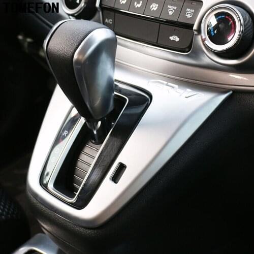 For Honda CRV CR-V 2012 2013 2014 2015 ABS Chrome Center Console Cup Holder Gear Shift Knob Box Moulding Panel 1piece