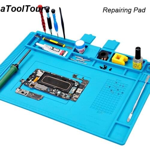 ESD Heat Insulation Soldering Mat With Magnet Phone PC Repairing Working Pad Silicone Welding Mat Station Repair BGA Platform