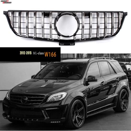 Black Front Bumper Grille for Mercedes 2012 - 2015 M / ML Class Non-ML63 (Pre-Facelifted W166)