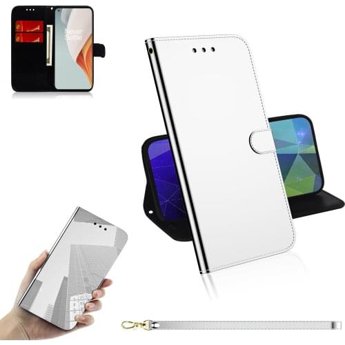 Leather caseLuxury Mirror Leather Flip Phone Case For Xiaomi Mi 11 Lite Redmi Note 10 10S 9 9S Pro Wallet Stand Gradient Color B