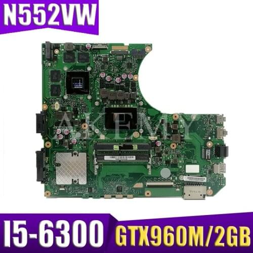 N552VW Laptop motherboard for ASUS VivoBook Pro N552VW N552VX N552V original mainboard HM170 I5-6300HQ GTX960M-2GB