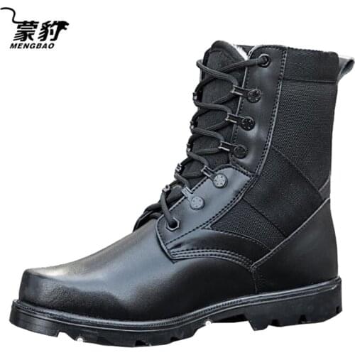 Black Snow Boots Men Winter Warm Work Safety Shoes Tactical Military Boots Mens Sneakers Tooling Shoes Botas Militares Hombre