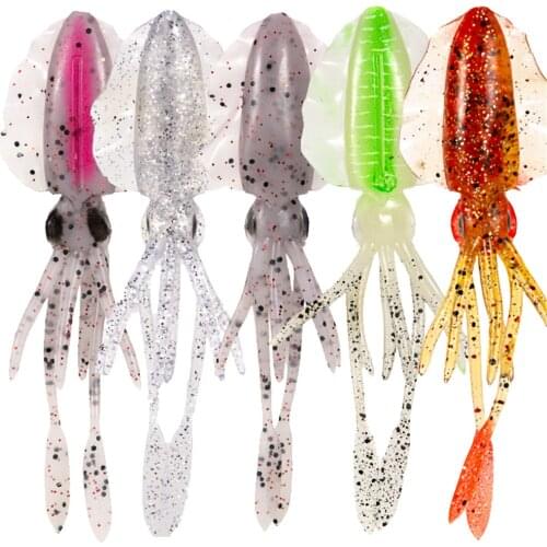 Fishing Soft Lure Fishing Sea Wobbler Soft Bait Luminous Squid Jig Fishing Tuna Lures Octopus Sea Fishing Accessories