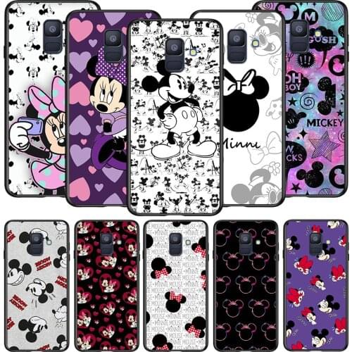 Mickey mouse print Soft TPU For Samsung Galaxy A8 A9 A7 A750 A6 A5 A3 A6S A8S Star Plus 2016 2017 2018 Black Phone Case