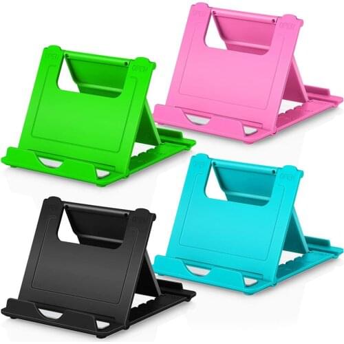 Desktop Cell Phone Stand Holder, Portable Universal Desk Stand for All Mobile Smart Phone Tablet Display (6 Mixed Colours)
