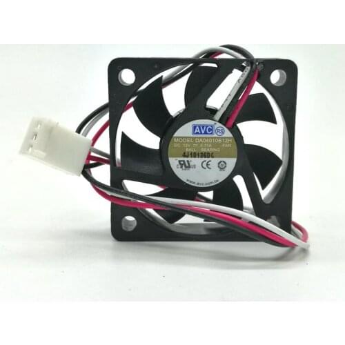 Original AVC 4010 DA04010B12H DC 12V 0.11A 3-wires 4CM 40x40x10mm axial flow cooling fan