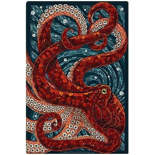 Octopus Vintage Style Metal Sign Iron Painting for Indoor & Outdoor Home Bar Coffee Kitchen Wall Decor 8 X 12 Inch