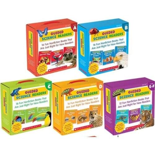 3-8 year Childrens English story book Guided Science english picture book help child be reader early education book 5pc/set