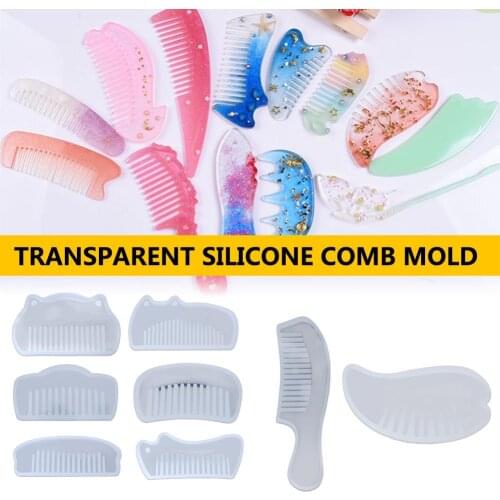 3D Transparent Silicone Comb Mold Resin Mould DIY Casting Mold Handcraft Epoxy Resin Mould For DIY Jewelry Making Tool