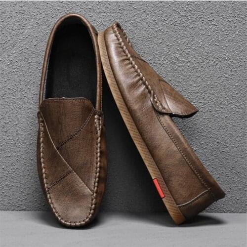 Luxury Brand Men Shoes Slip on Casual Male Formal Loafers Soft Moccasins Mens Flats Non-slip Driving Shoes Zapatos De Hombre