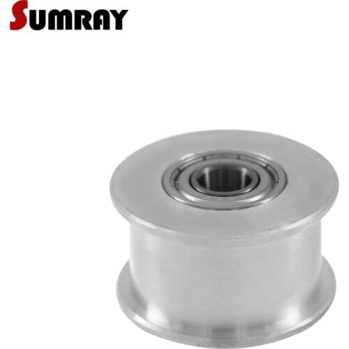 SUMRAY 5M Idler Pulley 20T Without Teeth 5/6/8/10/12/15mm Bore Passive Pulley Wheel 16/21mm Belt Width Bearing Pulley