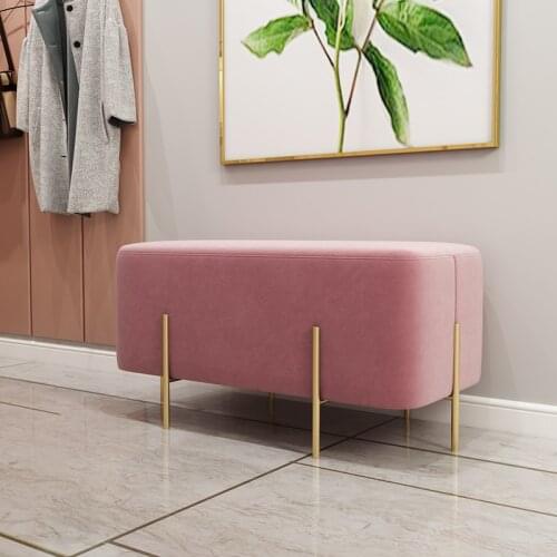 Nordic modern ottoman living room small sofa stool single stool mini pouf home doorway bedroom shoe stool 43x43x42cm
