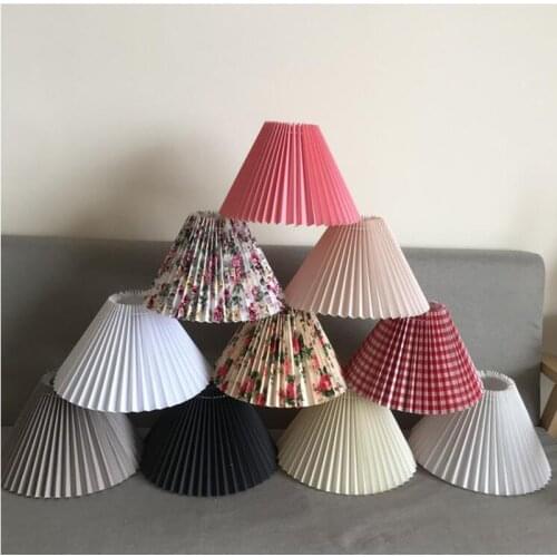 Pleats Lampshade for Table Lamp Standing Lamps Japanese Style Pleated Lampshade Creative Desk Lamp Shade Bedroom Lamps E27