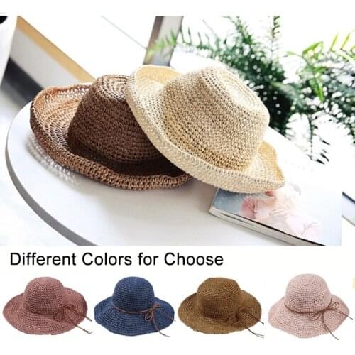 New Pattern Korean Summer Straw Hat Hook Hollow Out Sector Will Along Sun Hat Straw Plaited Article Sunscreen Sandy Hat