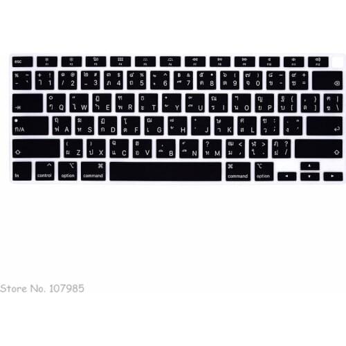 Thai Language US Enter Laptop Silicone Keyboard Cover Protector For MacBook Newest Air 13 Touch ID A2179 M1 A2337 (2020 Release)