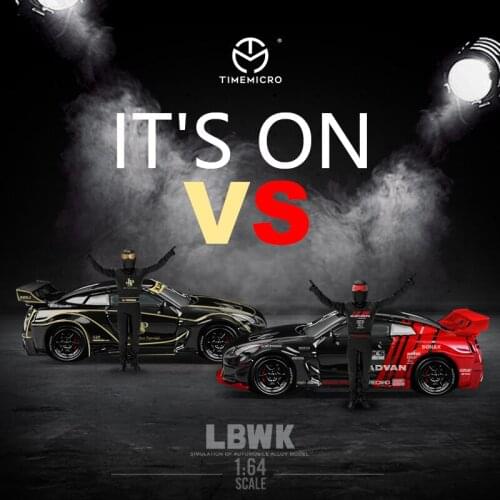 TimeMicro 1:64 LBWK Nissan GTR R35 LB 3.0 ADVAN JPS Diecast Model Car