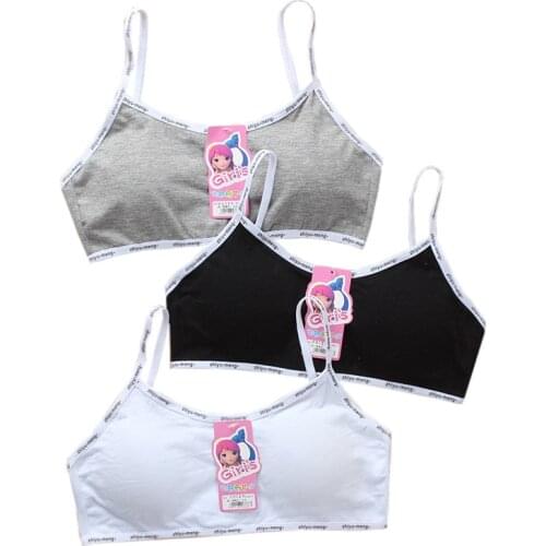 Training Bras Teenage Underwear Kids Bras Young Children Student Bra Top 8-14Years