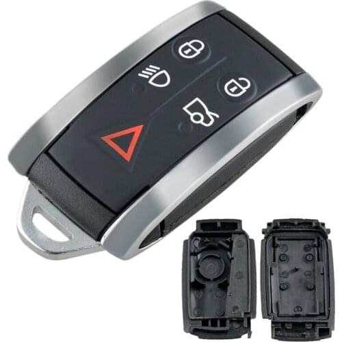 5 Buttons Car Remote Smart Keyless Fob Case Shell Replacement Fit for Jaguar XF/XK /XKR/X Type/S Type 2007 2008 2009 2010 2012