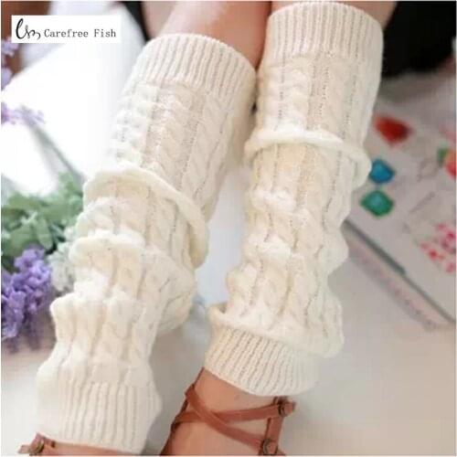 Women Ladies Winter Spring Knit Crochet Leg Warmers boots Knee Trim Boot Legging Warmer Solid Color Body Warmer polainas