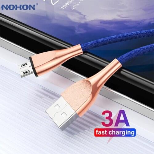 2M 3M Micro USB Cable 3A Fast Charging Charger Microusb Wire Cord For Samsung S7 S6 Xiaomi Redmi Android Mobile Phone Data Cable