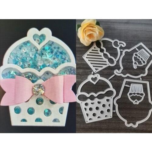 4 kinds of cake cards Metal Cutting Dies for DIY Scrapbooking Album Paper Cards Decorative Crafts Embossing Die Cuts